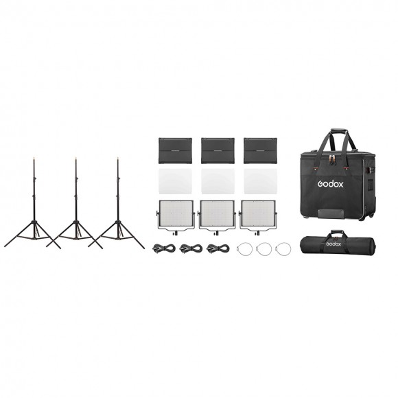 Godox Studio LED Light Panel 3 Light Kit